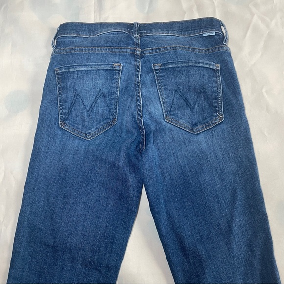 MOTHER- The Insider Crop Step Fray Jeans in Not Rough Enough Dark Wash Size 26 - Picture 6 of 9
